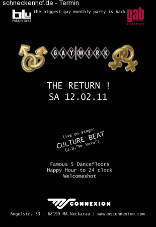 Gaywerk - The Return Werbeplakat