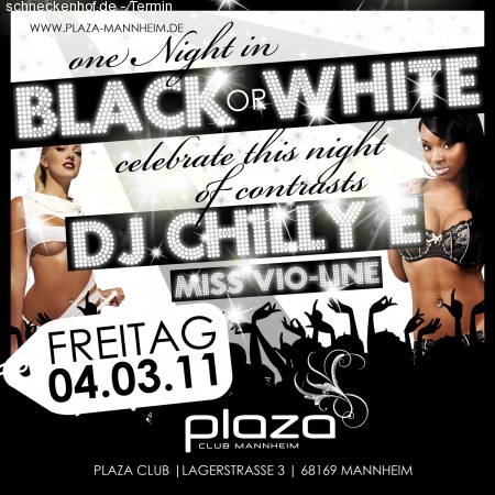 1 Night in Black or White Werbeplakat