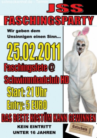 JSS Faschingsparty Werbeplakat