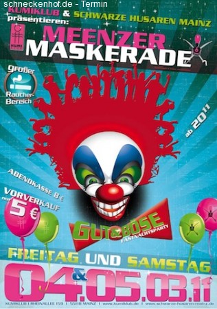 Meenzer Maskerade Werbeplakat