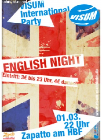 VISUM English Night Werbeplakat