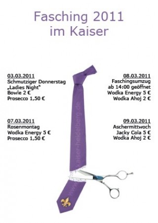 Schmutziger Donnerstag Werbeplakat