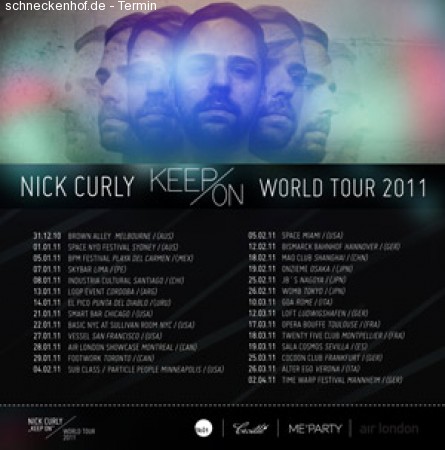 Nick Curly all night long Werbeplakat