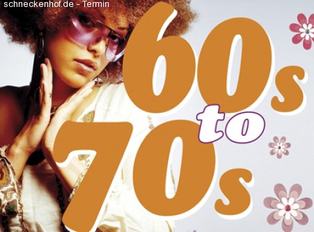 6oer und 70er Party Werbeplakat