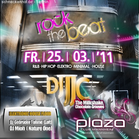 ROCK THE BEAT DJ JJC Werbeplakat