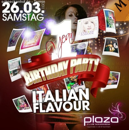 1 Year Italian Flavour *Gold* Werbeplakat