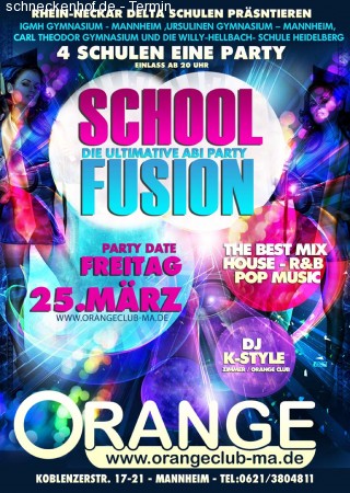 Die Mega School Abi - Party Werbeplakat