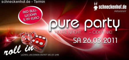 PureParty-Heute Nacht oder nie Werbeplakat