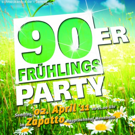 90er Frühlingsparty Werbeplakat