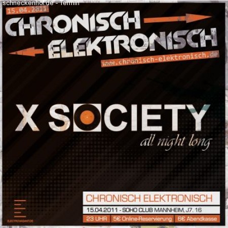 Chronisch Elektronisch Werbeplakat