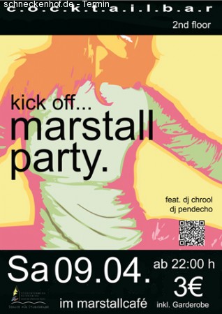 Kick Off Marstallcafé Werbeplakat