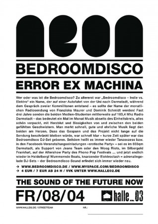 Neon mit Bedroomdisco Werbeplakat