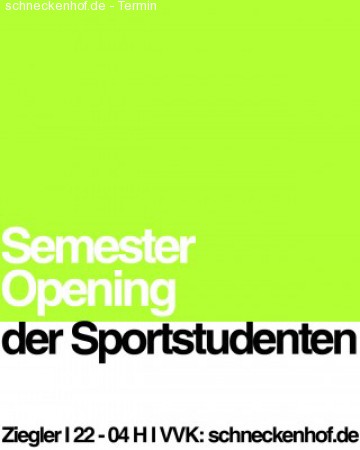 Semesteropening Sportstudenten Werbeplakat