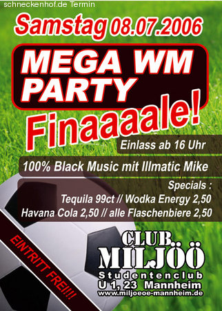 WM-Abschiedsparty Werbeplakat