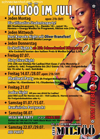 Rum&auml;nische Partynacht Werbeplakat