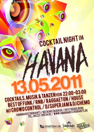 Cocktail Night Werbeplakat