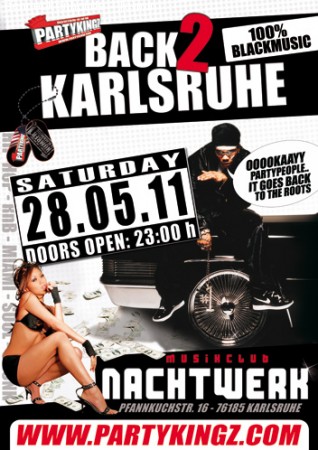 Partykingz. Back 2 Karlsruhe Werbeplakat
