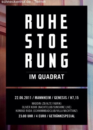 Ruhestörung im Quadrat Werbeplakat