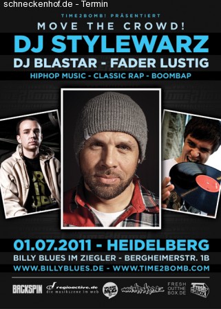 MOVE THE CROWD! DJ Stylewarz Werbeplakat