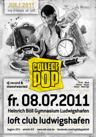 College Pop Werbeplakat