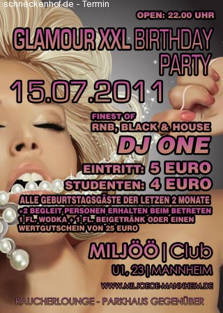Glamour Night Birthday Party Werbeplakat
