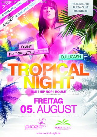 1. Tropical Night Werbeplakat