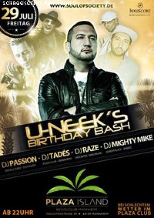 DJ U-Neek's Brthday Bash Werbeplakat