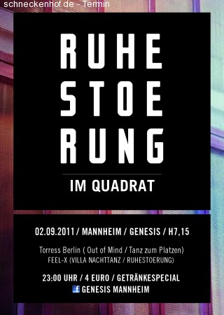 Ruhestoerung - Im Quadrat Werbeplakat