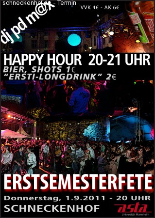 AStA Erstsemesterfete Werbeplakat