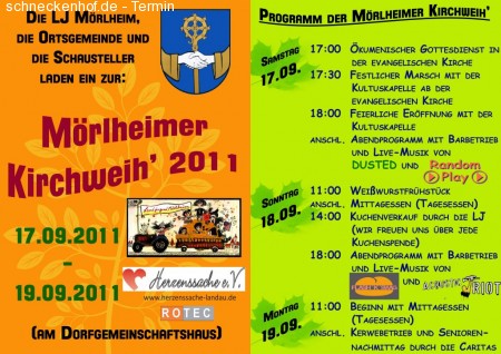 Mörlheimer Kirchweih 2011 Werbeplakat