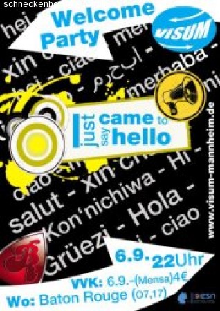 VISUM Welcome Party Werbeplakat