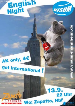 VISUM English Night Werbeplakat