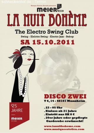 La nuit Boheme Werbeplakat