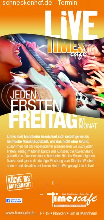 Live Times Café Werbeplakat