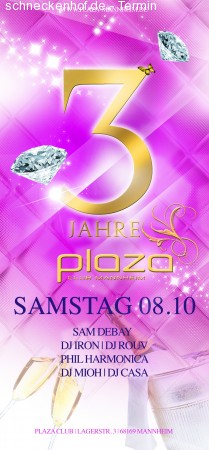 3 Jahre Plaza Club - Birthday Werbeplakat