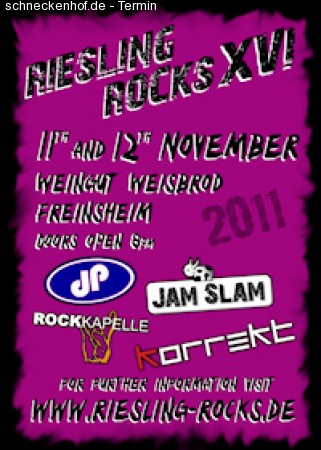 Riesling Rocks XVI - Samstag Werbeplakat