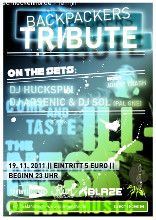 Backpackers Tribute Werbeplakat