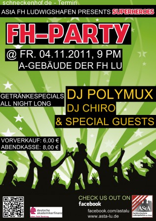 FH Lu Party Werbeplakat