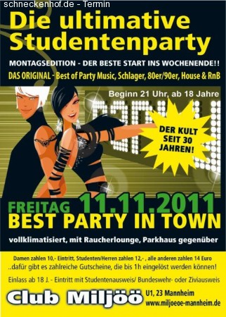 Die ultimative Studentenparty Werbeplakat