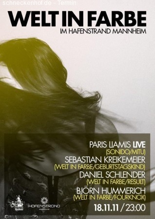 Welt in Farbe im Hafenstrand Werbeplakat