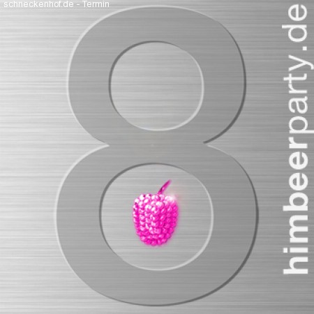8 Jahre Himbeerparty Werbeplakat