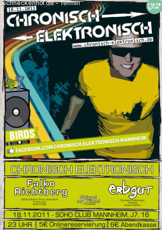 Chronisch Elektronisch Werbeplakat