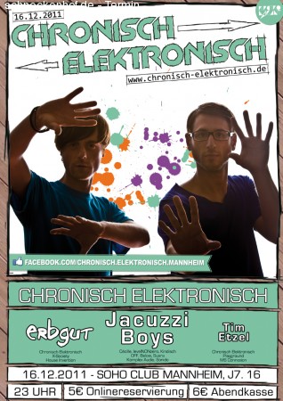 Chronisch Elektronisch Werbeplakat