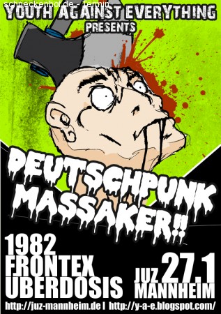 Deutschpunkmassaker mit 1982 Werbeplakat