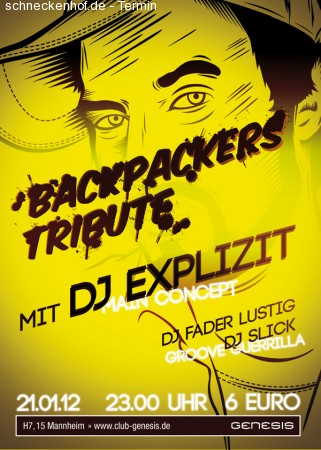 Backpackers Tribute Werbeplakat