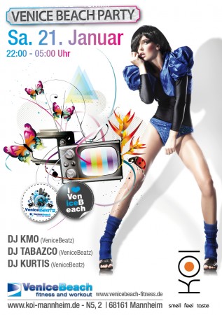 Venice Beach Party Werbeplakat