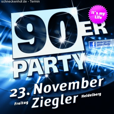 90er Party Heidelberg Werbeplakat