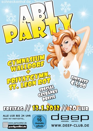 Abi-Party Werbeplakat
