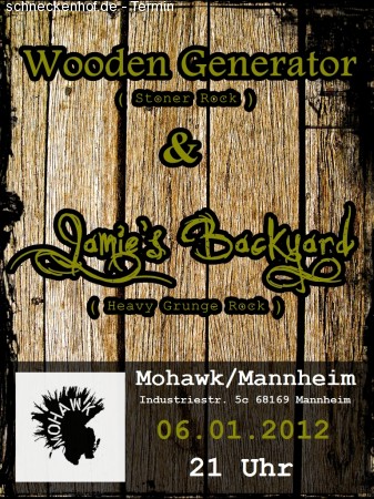 Wooden Generator  Jamies Back Werbeplakat