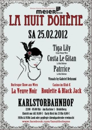 Meier goes La nuit boheme Werbeplakat